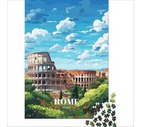 jigsaw puzzles for adults 1000 Rome Travel Poster | Stress Reliever Challenging Game Toys deal as gifts for the whole family 38x26cm