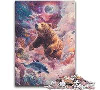 Jigsaw Puzzles for Adults 1000 Rose Brown Bear Suitable for Ages 14 And Up Family Games Deal As Gifts for The Whole Family 50x75cm