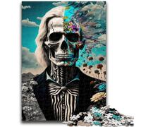 Jigsaw Puzzles for Adults 1000 Rose Skull Educational Family Game Deal As Gifts for The Whole Family for And Age 14 Years Up 50x75cm