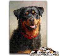 Jigsaw Puzzles for Adults 1000 Rottweiler Suitable for Ages 14 And Up Family Games Deal As Gifts for The Whole Family 50x75cm