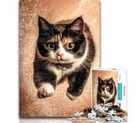 Jigsaw Puzzles for Adults 1000 Running Black Cat Adult Jigsaw,for Educational Game Challenge Toy Birthday Present, Gifts, Wall Art 50x75cm