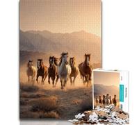 Jigsaw Puzzles for Adults 1000 Running Horse 1000 Pieces for Teenagers,Stress Reliever Difficult Challenge Home Decoration Toys (size 38x26cm)
