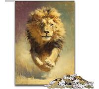 Jigsaw Puzzles for Adults 1000 Running Lion, for Age 14 Years And over Home Decor As A Gift for The Whole Family And Friends (Size 26x38cm)