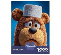 Jigsaw Puzzles for Adults 1000 Sad Cartoon Bear with White Hat Adult Jigsaw Puzzle Toy Wall Decor Difficult Challenge Educational Challenge 38x26cm/1000pcs