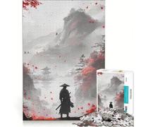 Jigsaw Puzzles for Adults 1000 Samurai Japanese Landscape, Brain Teaser Game, Parent-child Interaction, Enhance Love between Couples 38x52cm