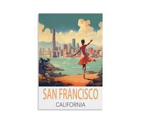 Jigsaw Puzzles for Adults 1000 San Francisco California Posters 1000 Piece Puzzle Challenging Game for The Whole for Women,Gifts for Men 26x38CM