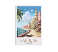 Jigsaw Puzzles for Adults 1000 San Juan Caribbean 1000 Piece Jigsaw Puzzle For Adults - Challenging Puzzle Perfect for Game Nights 38x52cm