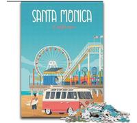 Jigsaw Puzzles for Adults 1000 Santa Monica California Help The Brain Exercise Addictive Toys to Cultivate Patience Parent-child Interaction (26x38cm) 1000pcs
