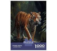 Jigsaw Puzzles for Adults 1000 Savanna Tiger Oil Paint Jigsaw for Adults Relaxing Games Pattern Assembly Gifts for Friends And Family 70x50cm/1000pcs