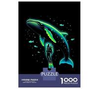 Jigsaw Puzzles for Adults 1000 Scuba Diver And Whale Jigsaws for Adults Family Games Staycation Kill Time Gifts for Friends And Family 52x38cm/1000pcs