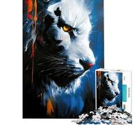 Jigsaw Puzzles for Adults 1000 Shadow Tiger Challenging To Complete Precision Cutting Family Game for Ages 14 And over (50x75cm)