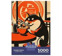 Jigsaw Puzzles for Adults 1000 Shiba Inu Eating Ramen Puzzles for Adults DIY Toys Pattern Assembly Gifts for Friends And Family 52x38cm/1000pcs