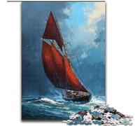 Jigsaw Puzzles for Adults 1000 Ship Sailing on The Sea, Suitable for People Aged 14 And Above Challenging To Complete But Fun And Humorous Great Gift (Size 50x75cm)