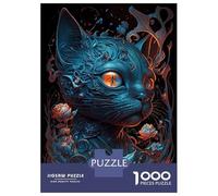 Jigsaw Puzzles for Adults 1000 Siamese Cat Chimerical Puzzle for Adults Anti-Stress Toys Improve Memory Gifts for Friends And Family 70x50cm/1000pcs