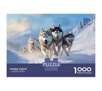 Jigsaw Puzzles for Adults 1000 Siberian Husky Pack 3 Adult Jigsaw Puzzle Toy Wall Decor Difficult Challenge Educational Challenge 70x50cm/1000pcs