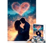 Jigsaw Puzzles for Adults 1000 Silhouette Couple Love Puzzle For Teenagers Stress Reliever Every Piece Is Unique - for Is Ideal As A Gifts (38x52cm)