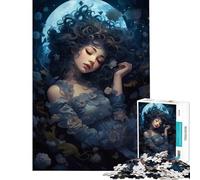 Jigsaw Puzzles for Adults 1000 Sleeping Beauty Under Moonlight Relaxing Games Brain Intelligence Challenge Addictive Toys Great Gifts Family Activities (Size 38x52cm)