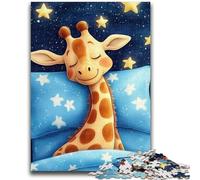 Jigsaw Puzzles for Adults 1000 Sleeping Giraffe Adult Jigsaw,for Educational Game Challenge Toy Birthday Present, Gifts, Wall Art (38x26cm)