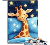 Jigsaw Puzzles for Adults 1000 Sleeping Giraffe, Analysis And Logic with Fully Interlocking Randomly Shaped Pieces for And Age 14 Years Up (Size 50x75cm)
