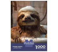Jigsaw Puzzles for Adults 1000 Sloth in Bathtub with Bubbles Puzzle for Adults Relaxing Games But Fun And Humorous Challenging To Complete 38x26cm/1000pcs