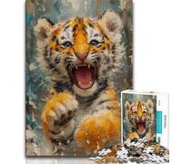 Jigsaw Puzzles for Adults 1000 Smiling Baby Tiger Puzzles for Teenagers,is Ideal As Gifts for The Whole Family for Age 14+ (size 38x26cm)
