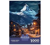 Jigsaw Puzzles for Adults 1000 Snowy Mountain Village Scene Jigsaw for Adults Relaxing Games Pattern Assembly Gifts for Friends And Family 70x50cm/1000pcs