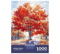 Jigsaw Puzzles for Adults 1000 Solitary Red Giant Jigsaw for Adults Relaxing Games Presents for Women Challenging To Complete 70x50cm/1000pcs