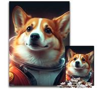 Jigsaw Puzzles for Adults 1000 Space Astronaut Corgi Jigsaw Puzzles for Adults Perfect for Teenagers, Family Bonding, Brain Teaser & DIY Home Decor Gift 50x75CM/19.68x29.52inch