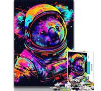 Jigsaw Puzzles for Adults 1000 Space Astronaut Koala Adult Jigsaw,Fun Games Every Piece Is Unique - Challenging Family Fun Game 26x38cm