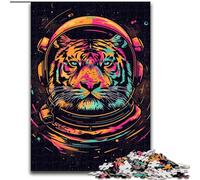 Jigsaw Puzzles for Adults 1000 Space Astronauts Tiger Jigsaw Puzzle Made of Wood, Ideal for Office, Bedroom, Living Room Decor 1000pcs(50x75cm)