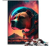 Jigsaw Puzzles for Adults 1000 Space Pitbull 1000-Piece Jigsaw Puzzle Brain Teaser Game for Teenagers, for Family Game Night (Size 50x75cm)