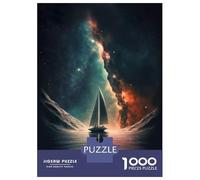 Jigsaw Puzzles for Adults 1000 Space Sail Boat Milky Way Puzzle for Adults Relaxing Games But Fun And Humorous Challenging To Complete 52x38cm/1000pcs