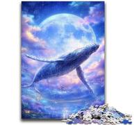 Jigsaw Puzzles for Adults 1000 Space Whale Adult Jigsaw,Fun Games Every Piece Is Unique - Challenging Family Fun Game (50x75cm)
