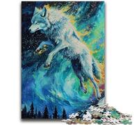 Jigsaw Puzzles for Adults 1000 Spirit Wolf Adult Jigsaw,Fun Games Every Piece Is Unique - Challenging Family Fun Game (38x26cm)