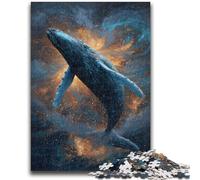 Jigsaw Puzzles for Adults 1000 Spiritual Whale Adult Jigsaw,Fun Games Every Piece Is Unique - Challenging Family Fun Game (50x75cm)