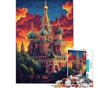 Jigsaw Puzzles for Adults 1000 St. Basil's Splendor Jigsaw for Teenagers Stress Reliever Difficult And Challenge Toys Educational Games (Size 38x52cm)