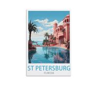 Jigsaw Puzzles for Adults 1000，St Petersburg Florida Jigsaw Puzzles for Adults Educational Game Challenge Toy 1000 Pieces Puzzle for Adult Kids 70x50cm