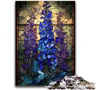 Jigsaw Puzzles for Adults 1000 Stained Glass Flowers 1000 Pieces for Teenagers,Educational Stress Relief Toy Gifts for Friends And Family (38x26cm)