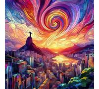 Jigsaw Puzzles for Adults 1000, Stained Glass Landscape Puzzle for Adults, Memory Games, Logic Puzzles, Impossible Hard Challenge, Relaxation, Puzzle 1000 Pieces