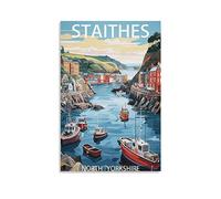 Jigsaw Puzzles for Adults 1000，Staithes North Yorkshire Coast,Puzzles for Adults, Challenging Puzzles, Puzzle Game for The Whole for Women, Gifts for Men, 70x50CM