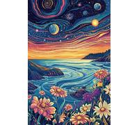 Jigsaw Puzzles for Adults 1000, Starry Night Flowers Puzzles for Adults, Challenging Puzzle Games, Difficult Puzzle 1000 Pieces