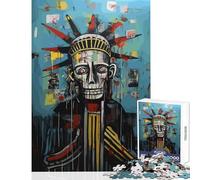 Jigsaw Puzzles for Adults 1000 Statue of Liberty Day of The Dead Skull Jigsaw for Teenagers Stress Reliever Difficult And Challenge Toys Educational Games (38x26cm)