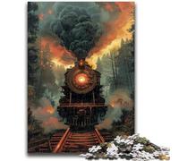Jigsaw Puzzles for Adults 1000 Steam Trains for Age 14+ Educational Games For Adults And Teenagers Artwork Gift 26x38cm