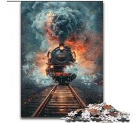 Jigsaw Puzzles for Adults 1000 Steam Trains Jigsaw Puzzles Made of cardboard, for Parents, Lovers, Friends - Age 14+ 1000pcs(26x38cm)