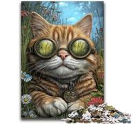 Jigsaw Puzzles for Adults 1000 Steampunk Cat for Age 14+ Educational Games For Adults And Teenagers Artwork Gift 26x38cm