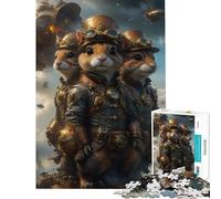 Jigsaw Puzzles for Adults 1000 Steampunk Flying Squirrels Challenging To Complete Learning Educational DIY Toys for 14+ Puzzle Game Offered (38x52cm)