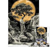 Jigsaw Puzzles for Adults 1000 Stone Figure in Moonlight Impossible Game For Family Fun Home Decoration Toys with Fully Interlocking Randomly Shaped Pieces (38X52cm)