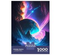 Jigsaw Puzzles for Adults 1000 Stream Of Aurora Planet Adult Jigsaw Puzzle Toy Wall Decor Difficult Challenge Educational Challenge 38x26cm/1000pcs