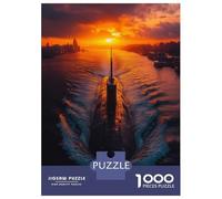 Jigsaw Puzzles for Adults 1000 Submarine in Sunset Jigsaw for Adults Relaxing Games Pattern Assembly Gifts for Friends And Family 70x50cm/1000pcs