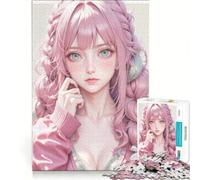 Jigsaw Puzzles for Adults 1000 Sugar Rush Girl, Brain Teaser Game, Parent-child Interaction, Enhance Love between Couples 38x26cm